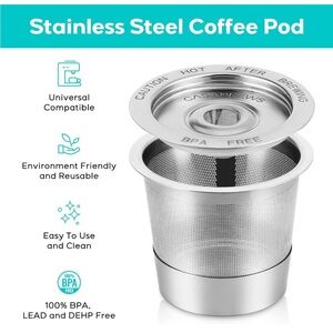 CASABREWS-Reusable K Cup Pod-CASKF02-Universal-Keurig 1.0-Stainless Steel